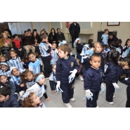 Festejos por el Día de la Bandera con los niños de Jardín